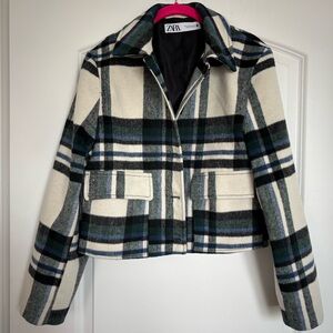 Zara Black and Green Jacket